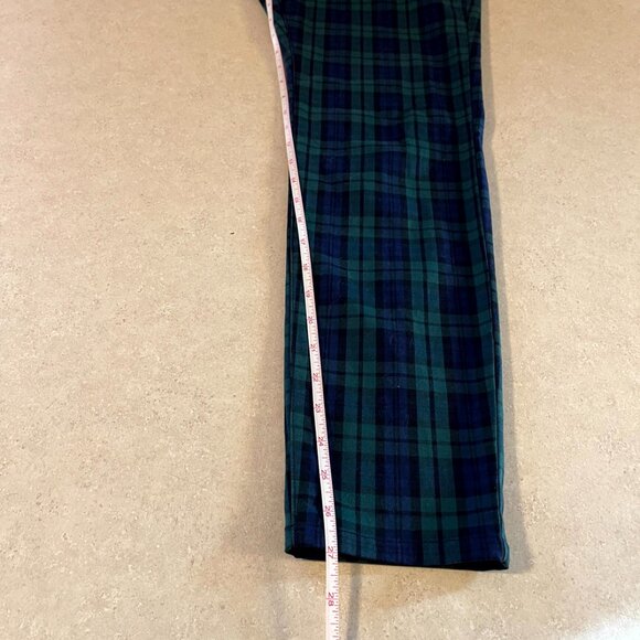 Vineyard Vines Pants Womens 6 Blue Green Blackwatch Plaid 5 Pocket Trousers - Picture 8 of 8